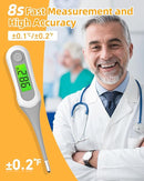 8 Seconds Digital Oral Thermometer for Adults and Kids, Accurate & Safe Baby Thermometer with Fever Alarm, 3 Backlits Display, Flexible Tip, Medical Basal Thermometer for Rectal, Underarm by TinyTreasures Baby Boutique