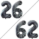 GOER Number 26 Balloons for 26th Birthday Party Decorations,42 Inch Jumbo Foil Helium 62 Balloons for 62nd Birthday Party Decoration (Marble Black) by TinyTreasures Baby Boutique