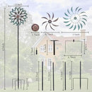 Stargarden Metal Wind Spinner,Two-Way Wind Sculptures,360 Degrees Kinetic Wind Spinners for Yard and Garden by GreenHaven Gardens