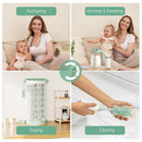 Momcozy DIY Larger Bottle Drying Rack for 18 Bottles, Space Saving Countertop Vertical Rack with Brushes Holder, Detachable Travel Bottle Rack for Baby Accessories & Pump Parts by TinyTreasures Baby Boutique