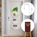 4 Tier Hanging Fruit Basket for Kitchen, 4 Pack Detachable Cotton Crocheted Wall Hanging Baskets Shelf Over Door Organizer for Fruit Veggie Plant, Hanging Storage Basket for Bathroom Bedroom(Beige) by CozyNest Decor