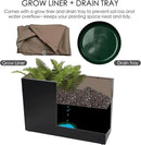 Kozyard 36" x 12" x 24" Metal Rectangular Planter Box Steel Long Box Planter Black Powder Coated Steel Plant Pot All-Weather Use with Partition Panel for Indoor Outdoor for Trees, Plants Flowers by CozyNest Decor