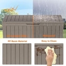 80 Gallon Resin Deck Box, Lockable Patio Outdoor Storage Box for Furniture, Garden Tools and Tools Storage, Waterproof Outside Storage Boxes - Grey by CozyNest Decor
