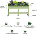 Rolling Elevated Raised Garden Bed-V Series, 2' x 6' Garden Beds with Legs & Storage Rack for Patio & Porch, 1000 Lbs Weight Capacity, Outdoor Planter Box for Vegetables Flower Herbs, Olive Green by GreenHaven Gardens