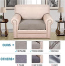 H.VERSAILTEX Super Stretch Individual Seat Cushion Covers Sofa Covers Couch Cushion Covers Slipcover Sets Thick Jacquard Textured Twill Fabric (1 Piece Chair Cushion Cover, Taupe) by CozyNest Decor