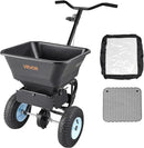 VEVOR Broadcast Spreader, 100LBS4Capacity, Walk-Behind Push Spreader, 0-9.8ft Spreading Width, 13 in All Terrain Pneumatic Tires, Lawn Spreaders with Hopper Grate, for Seed, Fertilizer, Salt, Ice Melt by GreenHaven Gardens