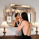 Kelly Miller 32"x48" Large Gold Mirror for Wall, Modern Decorative Mirror Rectangle Wall Vanity Mirror Bevelled Full Length for Bathroom Living Room Bedroom Farmhouse Fireplace Entryway by CozyNest Decor