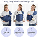 Water Ring Sling Baby Carrier, Adjustable Lightweight Breathable Newborn Carrier Sling for Summer, Swimming, Pool, Beach, Front Chest Mesh Infant Wrap Carrier for Baby Gift (Dark Blue) by TinyTreasures Baby Boutique