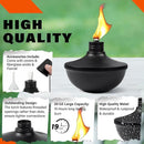 8-Pack Upgraded Tabletop Torches, 24 oz Citronella Torch Lights, Refillable Torch with Wicks, Covers, and Funnel Included - Ideal for Garden, Patio, Deck, Yard, Party, Landscape by GreenHaven Gardens