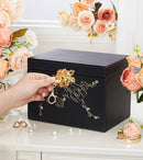 Jewelry Box with Lock for Girls: Jewelry Organizer for Dresser - 3-Drawer Earrings Storage Girls Women Gift (Black) by TinyTreasures Baby Boutique