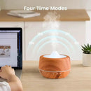 500ml Essential Oil Diffuser with 10 Scented Essential Oils,Wood Grain Ultrasonic Oil Diffuser,Aromatherapy Diffuser with Remote Control,Timer,7 Colors Light,2 Mist Modes for Large Room Office,Yellow by CozyNest Decor