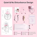 TSRETE Breast Pump, Double Wearable Breast Pump, Electric Hands-Free Breast Pumps with 2 Modes, 9 Levels, LCD Display, Memory Function Rechargeable Double Milk Extractor-21/24mm Flange, Pink by TinyTreasures Baby Boutique