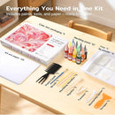Marbling Paint Art Kit for Kids, Arts and Crafts Set for Girls & Boys Ages 8-12, Craft Kits with 16ml-12pcs & 25 Papers, Art Supplies, Birthday Gifts & Creative Toys for Kids Age 8 9 10 Year by TinyTreasures Baby Boutique