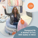 Pello Multi-use Luxe Baby, Floor Cushion/Play Mat/Lounger (Serenity/Gray) by TinyTreasures Baby Boutique