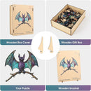 Wooden Puzzles for Adult -Bat Shaped Puzzls,300 Pieces,Unique Design Irregularly Shaped Wooden Jigsaw Puzzles for Adults and Kids,Family Game Puzzle Gifts, Halloween Jigsaw Puzzle,13.2 * 12.5Inch by TinyTreasures Baby Boutique