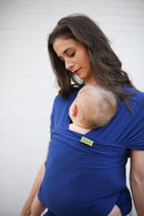 Boba Baby Wrap Carrier – Original Baby Sling Carrier for Newborns (7–35 lbs), Soft, Secure, Hands-Free & Ergonomic, Ideal for Comfortable Bonding, New Parents (Serenity Dark Blue) by TinyTreasures Baby Boutique