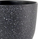 Plant Pots 10/9/8 inch, Set of 3 Modern Decorative Plastic Planters with Drainage Holes and Saucers for Garden House Plants, Flower Pots for Indoor Outdoor Plants, Speckled Black by GreenHaven Gardens