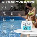 Nuovoware Digital Floating Pool Thermometer, Wireless Pool Thermometer with Easy Read Screen Display, Remote Water Thermometer IPX8 Waterproof for Swimming Pool, Fish Tank, Hot Tub by GreenHaven Gardens