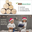 LOOIKOOS Toddler Musical Instruments Montessori Natural Wooden Percussion Instruments for Kids Preschool Educational Musical Toys Set for Boys and Girls with Storage Bag by TinyTreasures Baby Boutique