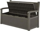 70 Gallon Storage Bench Deck Box for Patio Furniture with Armrest Bench Outdoor Storage by CozyNest Decor