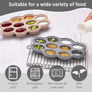 Silicone Baby Food Freezer Tray 2Pack Perfect Food Storage Containers for Homemade Baby Food, Fruit Purees, Breastmilk, Vegetable (Grey + Tan) by TinyTreasures Baby Boutique