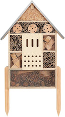 antiai Extra Large Wooden Insect House with Stakes,Wood Mason Bee Butterfly House,Insect Hotel,an Outdoor Bamboo Habitat for Ladybugs Live,Bee Box,Butterfly Habitat for Garden and Yard,30" H x15 W by GreenHaven Gardens