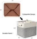 Kntiwiwo Foldable Storage Bin Collapsible Basket 12" x 10" x 9.5" Cube Storage Organizer Bins with Dual Carry Handles for Home Closet Shelves Drawers Organizer, Set of 3, Grey by CozyNest Decor