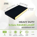 LUMENGY Paver Light Slim 0.5x4 Inch Glare-Free Steel Brick Lighting for Pavers, Walls, Driveway & Pathway Borders 2700K Warm White, Waterproof, Drive-Over Rated - 12V AC/DC by CozyNest Decor