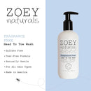 Zoey Naturals Fragrance-Free Head to Toe Baby & Toddler Wash – Tear-Free Body Wash and Shampoo with Gentle pH for Sensitive Skin – 9.65 oz by TinyTreasures Baby Boutique