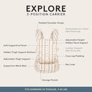 Baby Tula Explore Cotton Baby Carrier 7 – 45 lb, Adjustable Newborn to Toddler Carrier, Multiple Ergonomic Positions Front and Back, Soft and Supportive – Tula Coast, Folklore by TinyTreasures Baby Boutique