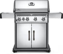 Napoleon Rogue 525 Natural Gas Grill with Range Side Burner, Stainless Steel, Durable 4-Burner Cooking by GreenHaven Gardens
