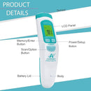 Amplim Non-Contact Forehead Thermometer & Case for Adults, Kids, Baby, FDA Cleared, Medical Grade, Touchless Infrared, 1-Sec Reading, Fever Alarm, Memory Recall, Quiet Mode, (White) by TinyTreasures Baby Boutique