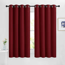 NICETOWN Blackout Curtains 63 inches Long for Bedroom, Grommet Thermal Insulated Window Treatments Sound Reducing Drapes for Christmas Day, W46 x L63, Burgundy Red, 2 Panels by TinyTreasures Baby Boutique