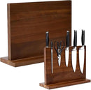 YeloIris Wooden Magnetic Knife Holder - Dual - Sided Stand with Enhanced Magnets for Multifunctional Kitchen Knife Storage - Stylish, Durable, and Strong (Knives Not Included) - 12" x 9" - 3.48 lbs by CozyNest Decor