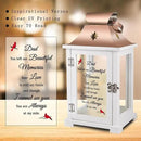Memorial Lantern, Sympathy Gifts for Loss of Mom/Loved One, Bereavement Gifts, in Memory of Loved One Lantern,Celebration of Life, Memorial Gifts, Funeral Lantern,Dad You Left me Beautiful Memories by CozyNest Decor