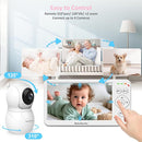 6" Big Screen No WiFi Baby Monitor with 3 Cameras, 1000ft Long Range, 2-Way Talk, 8 Lullabies, ECO Mode, Infrared Night Vision, 150 Languages, Perfect Baby Shower,Baby Register Gift by TinyTreasures Baby Boutique