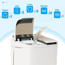 Pataku Portable Washing Machine, 17.6 Lbs Compact Mini Washer and Dryer Combo,Twin Tub Laundry Washer with Spin Cycle, Soaking Function Ideal for Apartment, Dorms, RVs Camping, Grey by CozyNest Decor