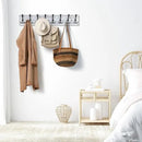 Coat Rack Wall Mount, Wooden Heavy Duty Coat Rack for Wall,8 Triple Coat Hanger Hooks for Hanging Coats,Jacket,Hat,Clothes (Grey White, 8 Hooks) by CozyNest Decor