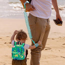 Accmor Toddler Backpack Leash with Anti Lost Wrist Link, Cute Mini Child Walking Harnesses Keep Kids Close Back Pack Rope Tether Rein for Baby Boys (Green/Dino) by TinyTreasures Baby Boutique
