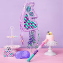 WERNNSAI Foldable Mermaid Piñata - Pull String Mermaid Birthday Party Supplies Mermaid with Blindfold Bat and Tassels Mermaid Party Decoration Games Folding Purple Mermaid Piñatas for Classroom Game by TinyTreasures Baby Boutique