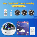 PIKOY Baby Sensory Toys 3-6 Months,93 Lighting Mode Baby Sensory Toys 6-12 Months,360° Rotate Kids Sensory Toys for Autism,Dimmable+Timer+Remote 1 Year Old Boy Gifts 1 Year Old Girl Gifts by TinyTreasures Baby Boutique