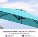PURPLE LEAF 9 Feet Patio Umbrella Outdoor Cantilever Square Umbrella Aluminum Offset Umbrella with 360-degree Rotation for Garden Deck Pool Patio, Turquoise Blue by GreenHaven Gardens
