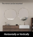 Single Beveled Edge Frameless Wall Mount Bathroom Vanity Mirror, 20” X 28” by CozyNest Decor
