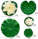 Lily Pad for Ponds, 9 PCS Artificial Lotus, Realistic Water Floating Foam Lotuses Fake Lily Pad for Home Garden Patio Pond by GreenHaven Gardens