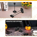 Taper Candle Holder Tall Vintage Metal Candlestick Holders Candle Stick Candelabra for Halloween Thanksgiving Christmas Holiday Wedding (Matt Black, 2 Sets (6 pcs)) by CozyNest Decor