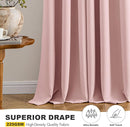MIULEE Baby Pink Blackout Curtains for Nursery Bedroom 96 Inches Long 2 Panels, Thermal Insulated Room Darkening Drapes Solid Grommet Top Noise Reducing Living Room Window Treatments 40x96 Inch by TinyTreasures Baby Boutique