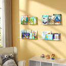 NIUBEE 36-Inch Acrylic Floating Bookshelves for Kids, 2-Pack, Extra-Large Wall Shelves for Expanding Book Collections and Family Spaces by TinyTreasures Baby Boutique