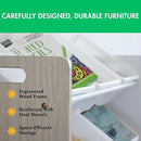 Humble Crew 9-Bin Toy Organizer – Hampton Sandwashed with White Plastic Bins, 3-Tier Storage Solution for Kids' Playrooms and Nurseries by CozyNest Decor