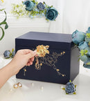 Jewelry Box with Lock for Girls: Jewelry Organizer for Dresser - 3-Drawer Earrings Storage Girls Women Gift (Dark Blue by TinyTreasures Baby Boutique