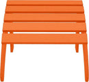 WestinTrends Outdoor Ottoman, Patio Adirondack Ottoman Foot Rest, All Weather Poly Lumber Folding Foot Stool for Adirondack Chair, Widely Used for Outside Porch Pool Lawn Backyard, Orange by CozyNest Decor